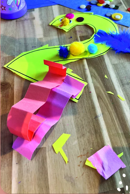 A colorful hands-on preschool letter and number craft